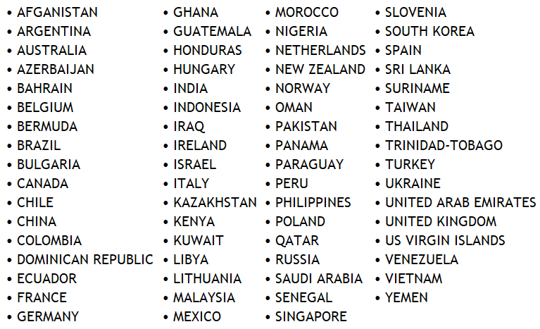 FDPP customer countries