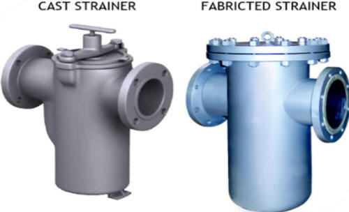 Comparison of cast and fabricated basket strainer